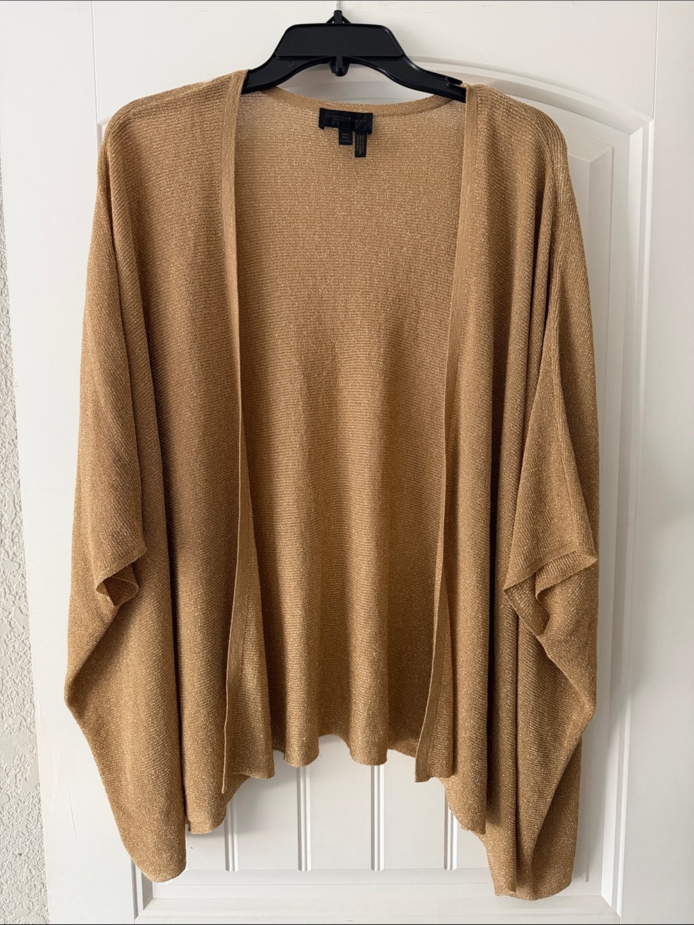 Donna Karan Tan Open-Front Lightweight Cardigan